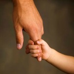 Dad and child's hands